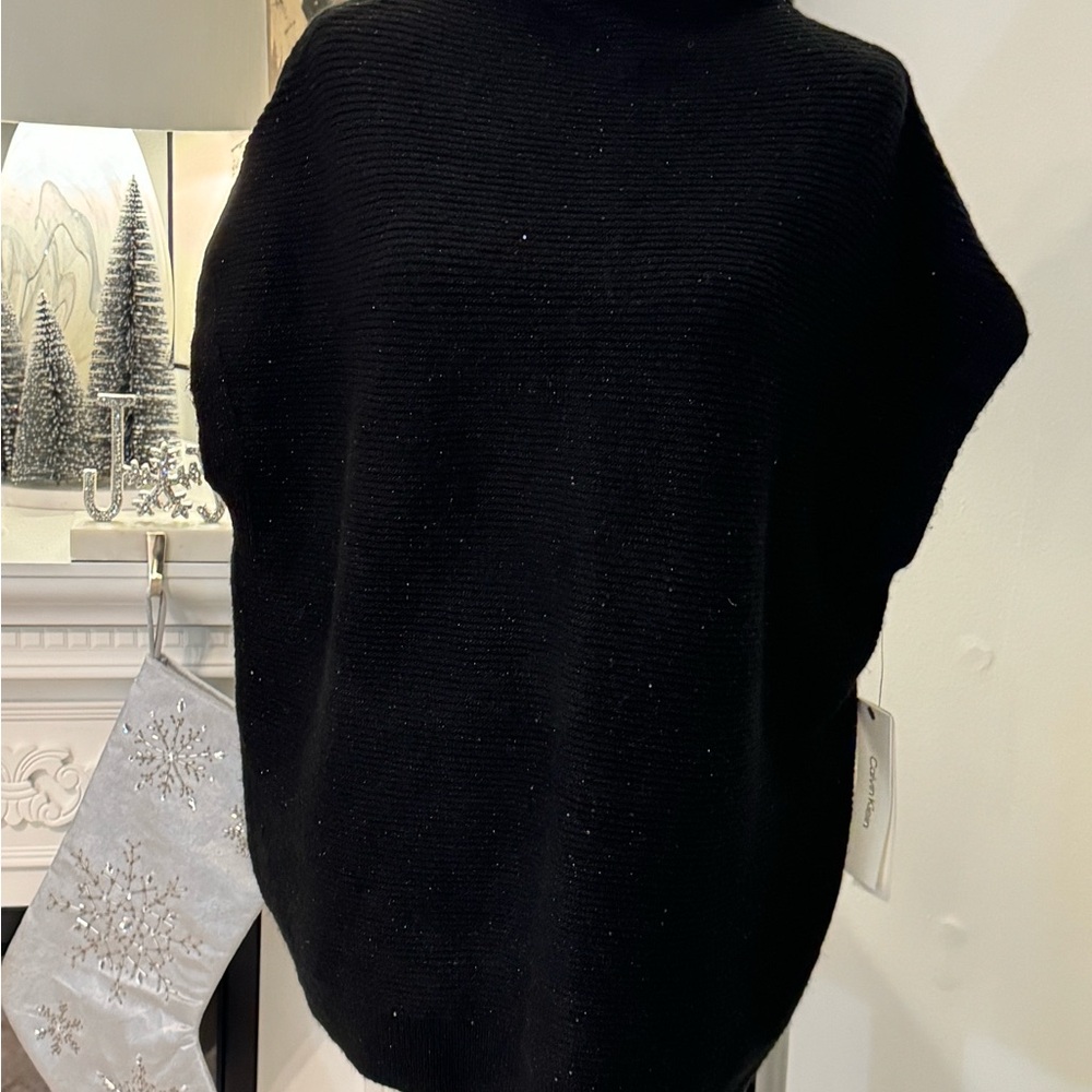 Calvin Klein Black Sparkly Tunic Sweater